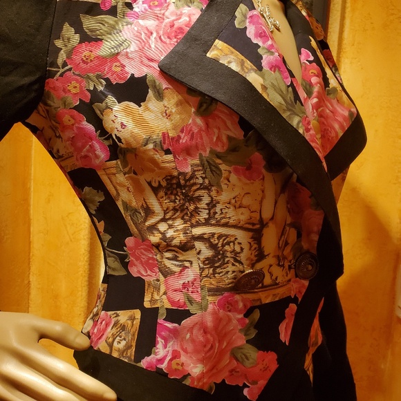 RAMPAGE blouse/jacket/top Women Small Black/floral - Picture 3 of 8